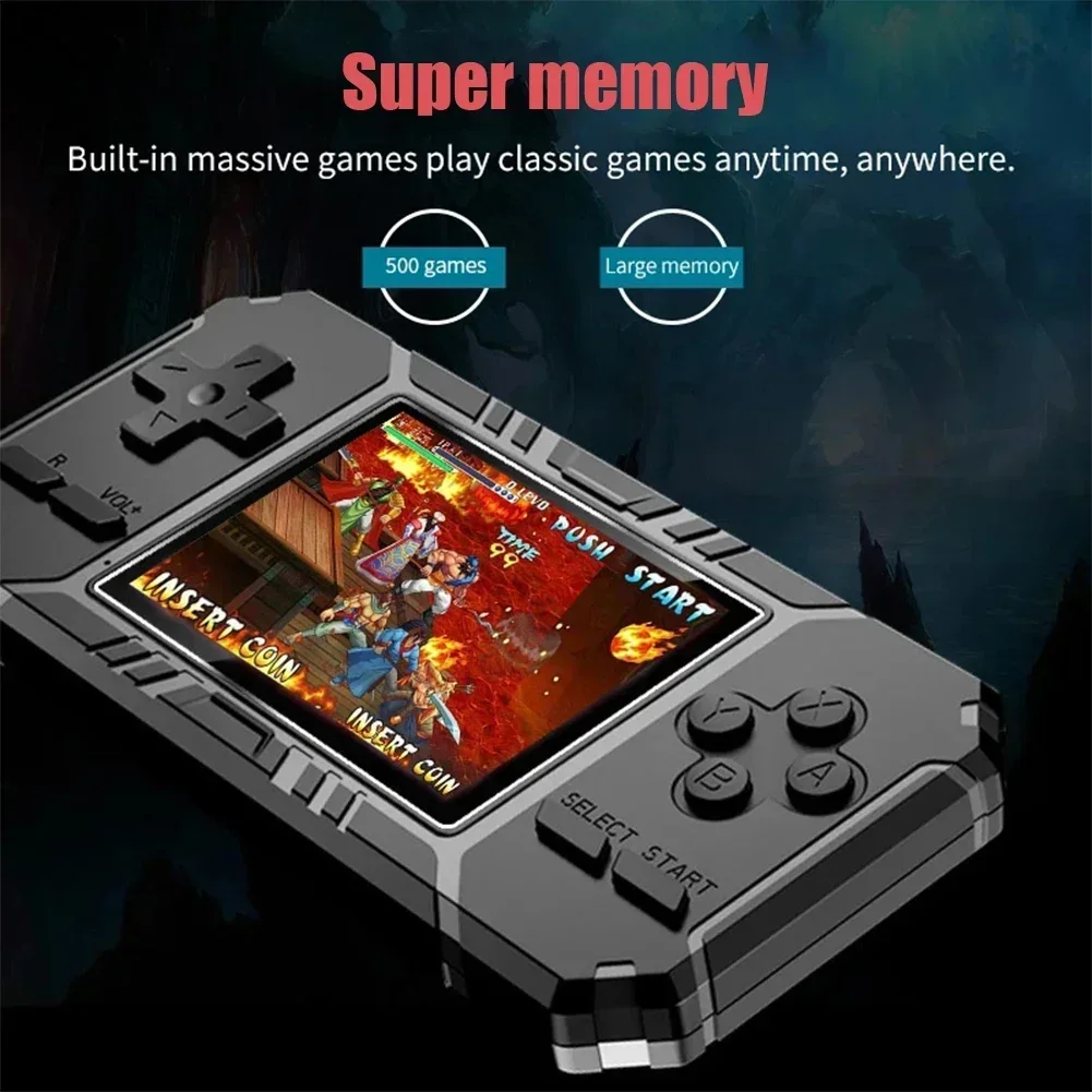 وحدة تحكم ألعاب محمولة صغيرة محمولة باليد ، وحدة تحكم ألعاب ريترو ، 8 بت ، ، شاشة LCD ملونة ، مشغل ألعاب ، ألعاب مدمجة