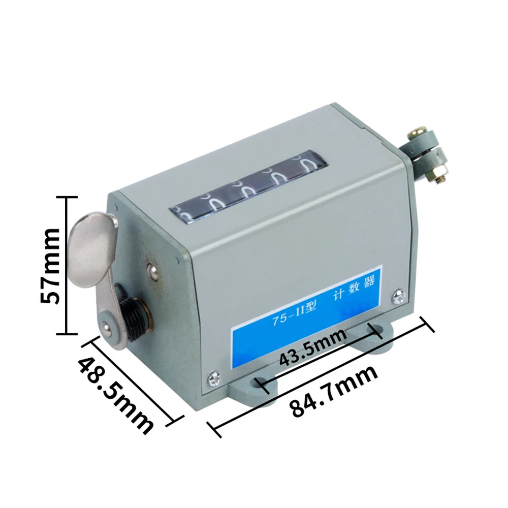 75-I 75-II 5 Digits Counter Machine Tool Machinery Rotating Speed Meter Totalizing Pull Counter Resettable Manual Pull Counter