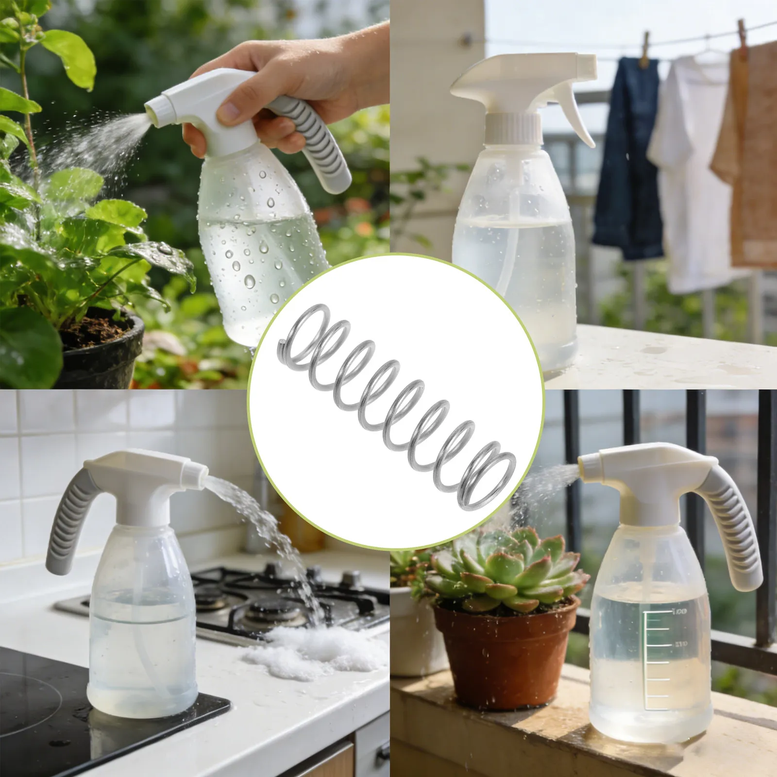 10pcs Stainless Steel Spray Bottle Trigger Springs for Fine Mist Plant Mister Garden Sprayer Replacement