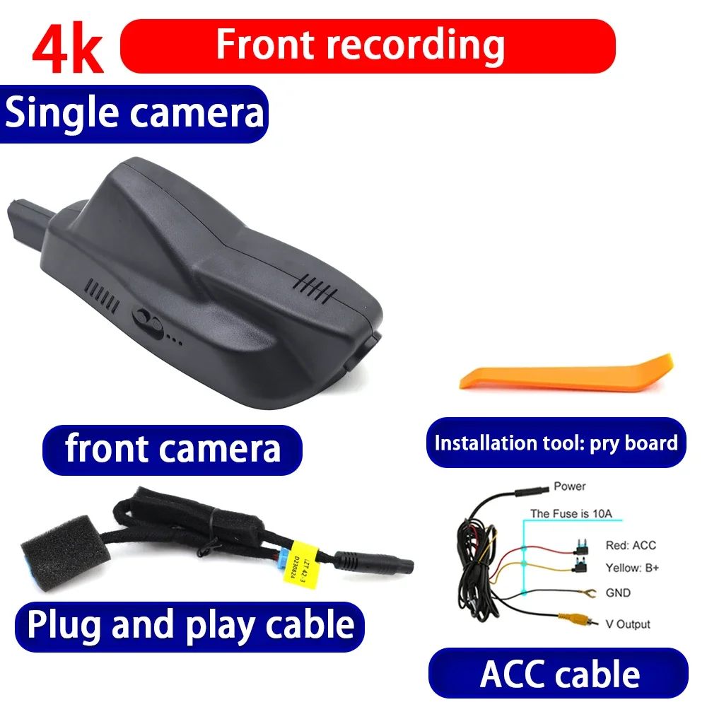 ZhuCamX Video Recorder Night Visio 4K UHD Plug en Play Auto DVR Dash Cam Camera voor Peugeot 2008 A94 2013-2023