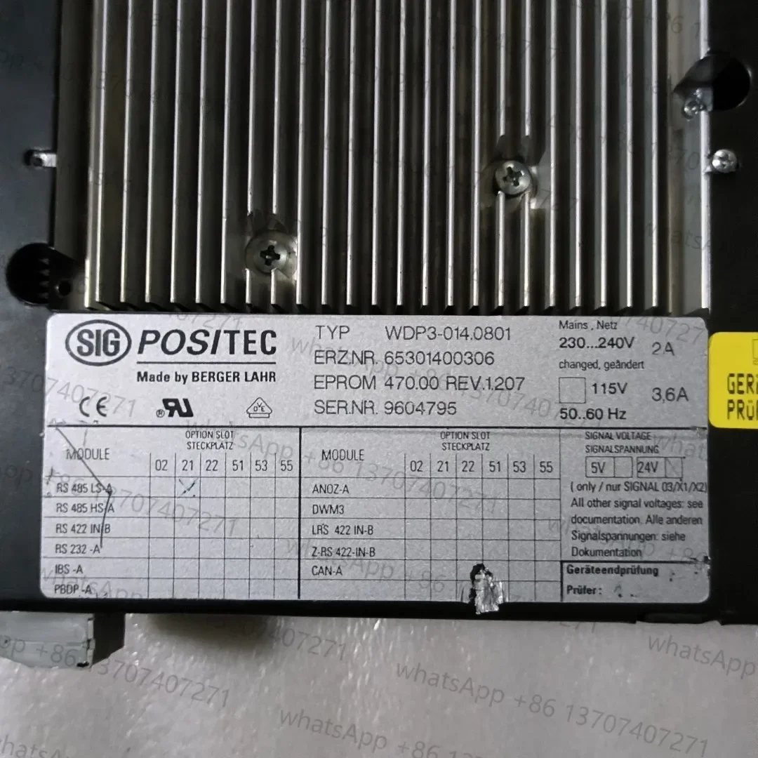 WDP3-018.0801 WDP3-014.0801 Driver untuk BERGER LAHR