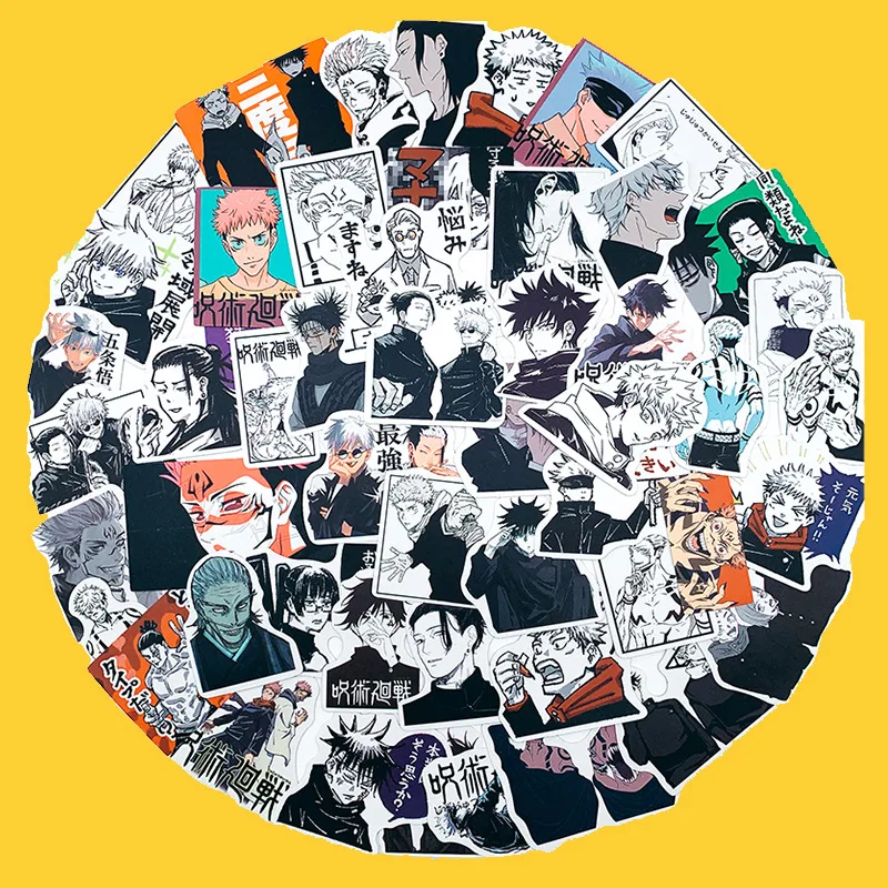 70 sztuk japonia Cartoon Jujutsu Kaisen naklejki Laptop deskorolka walizka księga naklejka DIY materiały dekoracyjne dla dzieci zabawki