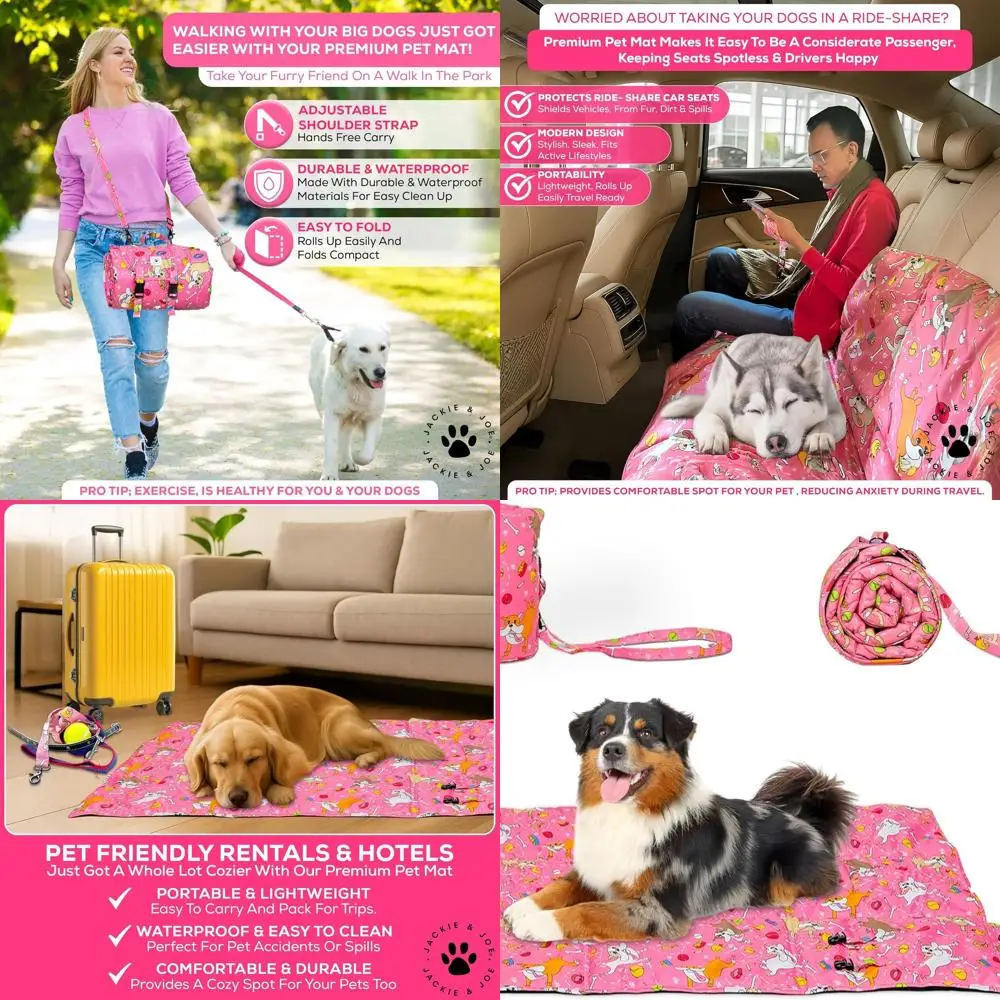 

Compact & Foldable Dog Bed - 55x39, Waterproof, Washable, Portable, Ideal for Crates, Cars & Outdoors