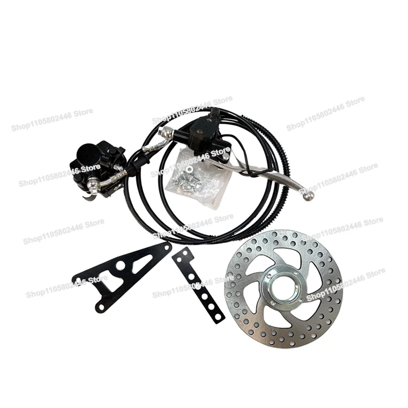 The Left Thread Brake of The Electric Vehicle Is Installed,and The Hydraulic Double Pump Gemini Brake Kit Disc Brake Is Modified