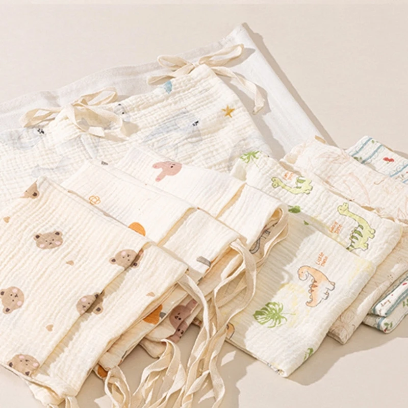 Breathable Cotton Bedside Bag with Spacious Compartments Securely Attaches to Crib Railings Baby Essential 425F