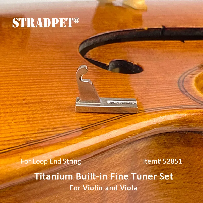 STRADPET violin built-in titanium fine tuner set for LOOP-end string, Violin accessories