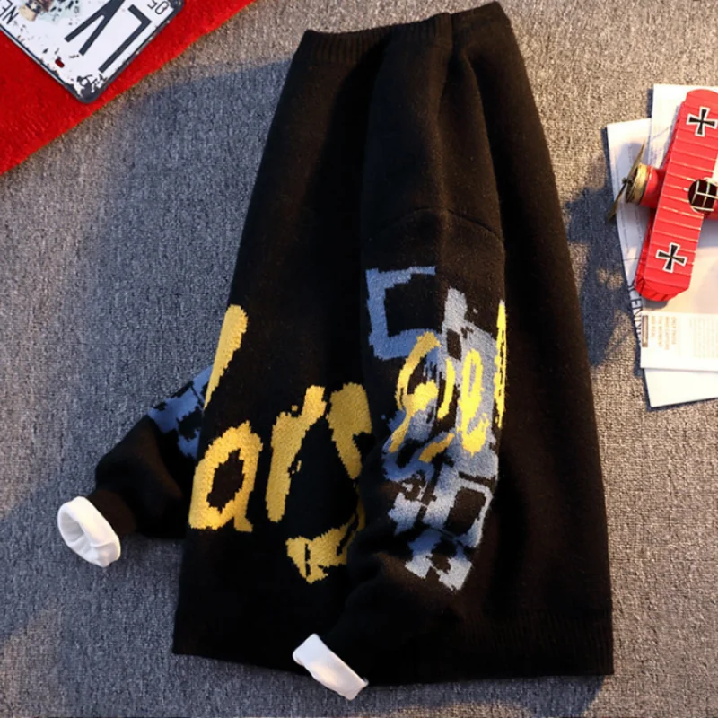 Designer Original Men's Autumn Luxury Long Sleeves Knit Sweater Jacquard Keep Warm Round Neck Pullover Leisure Trend Men's Tops