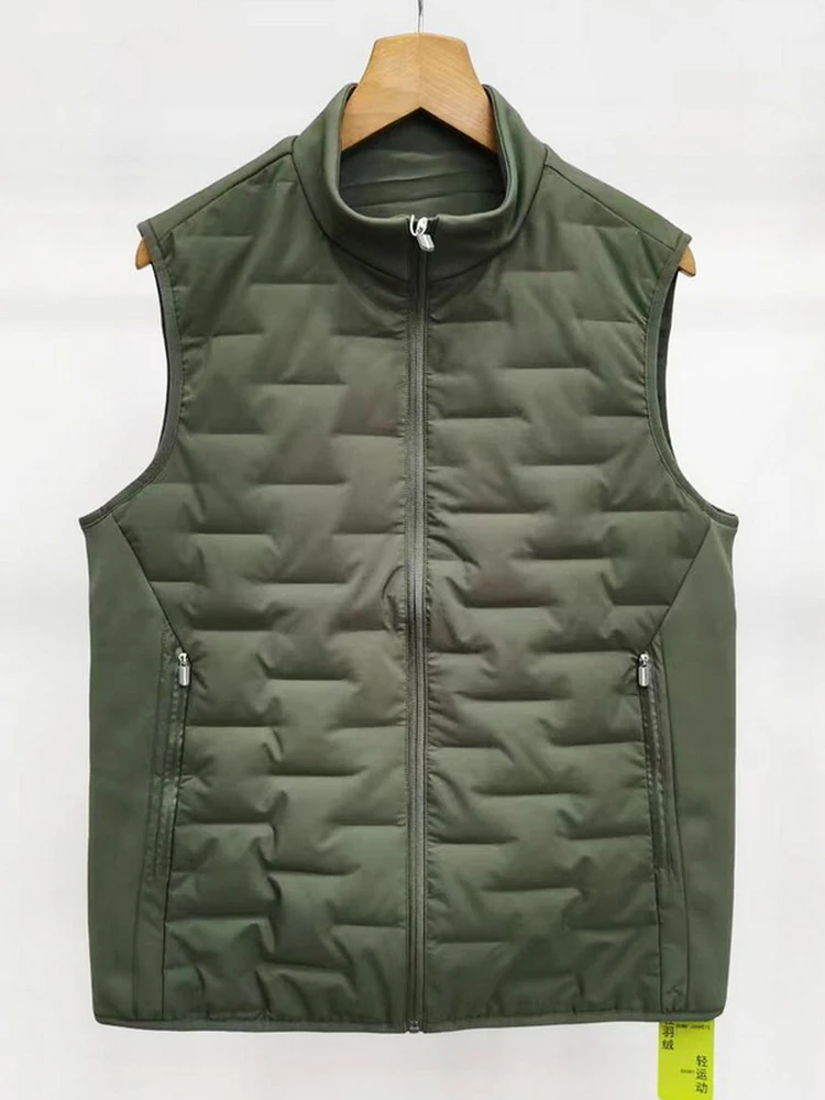 

Fall Winter New Sle Men's Loose down Vest 90 Du down Svel Jaet Faionable Urban Sle Warmth Insulation Zipper C...