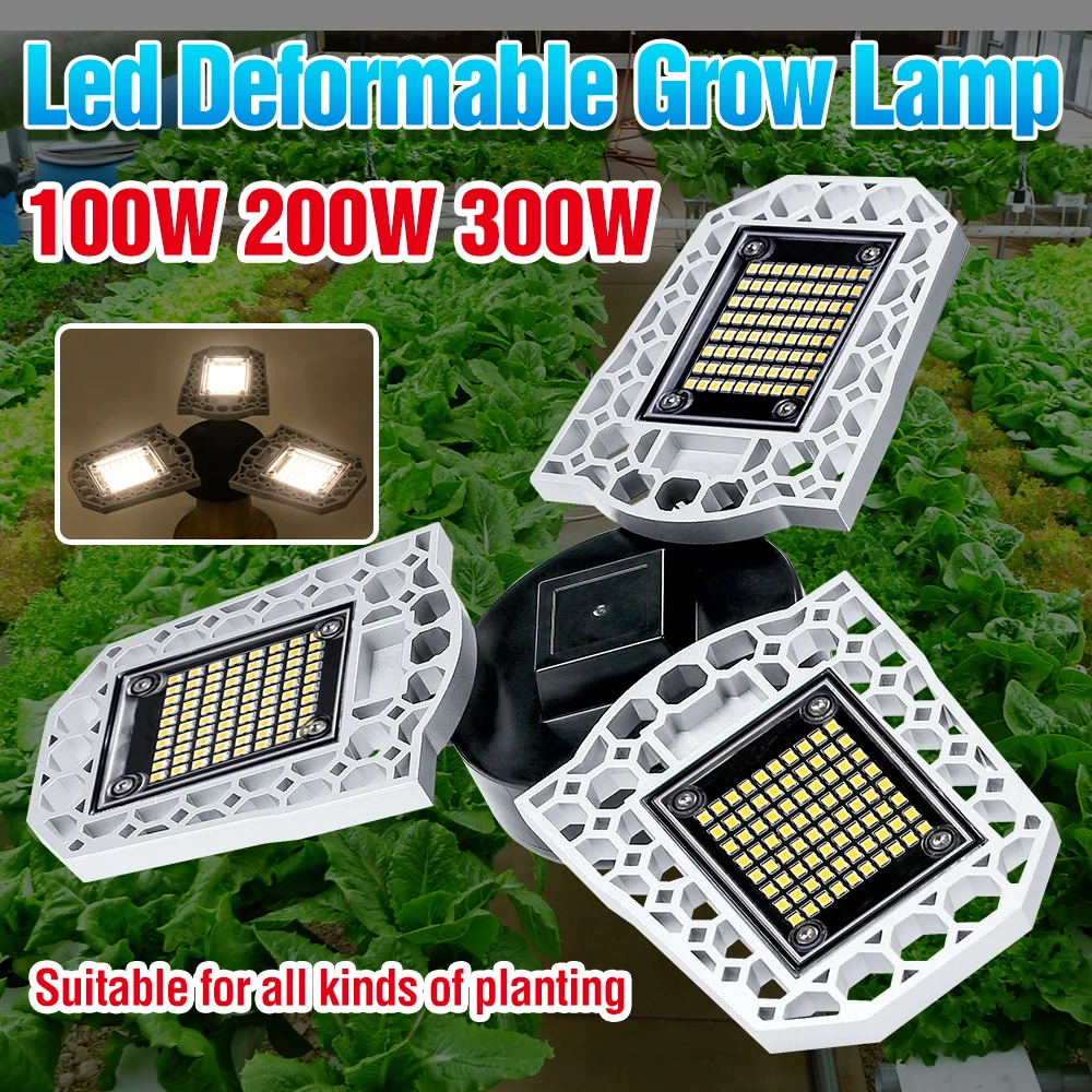 

E27 Grow Light LED Bulb 220V Greenhouse Grow Lamp 100W 200W 300W LED Indoor Full Spectrum Hydroponic Plant Growth System IP65