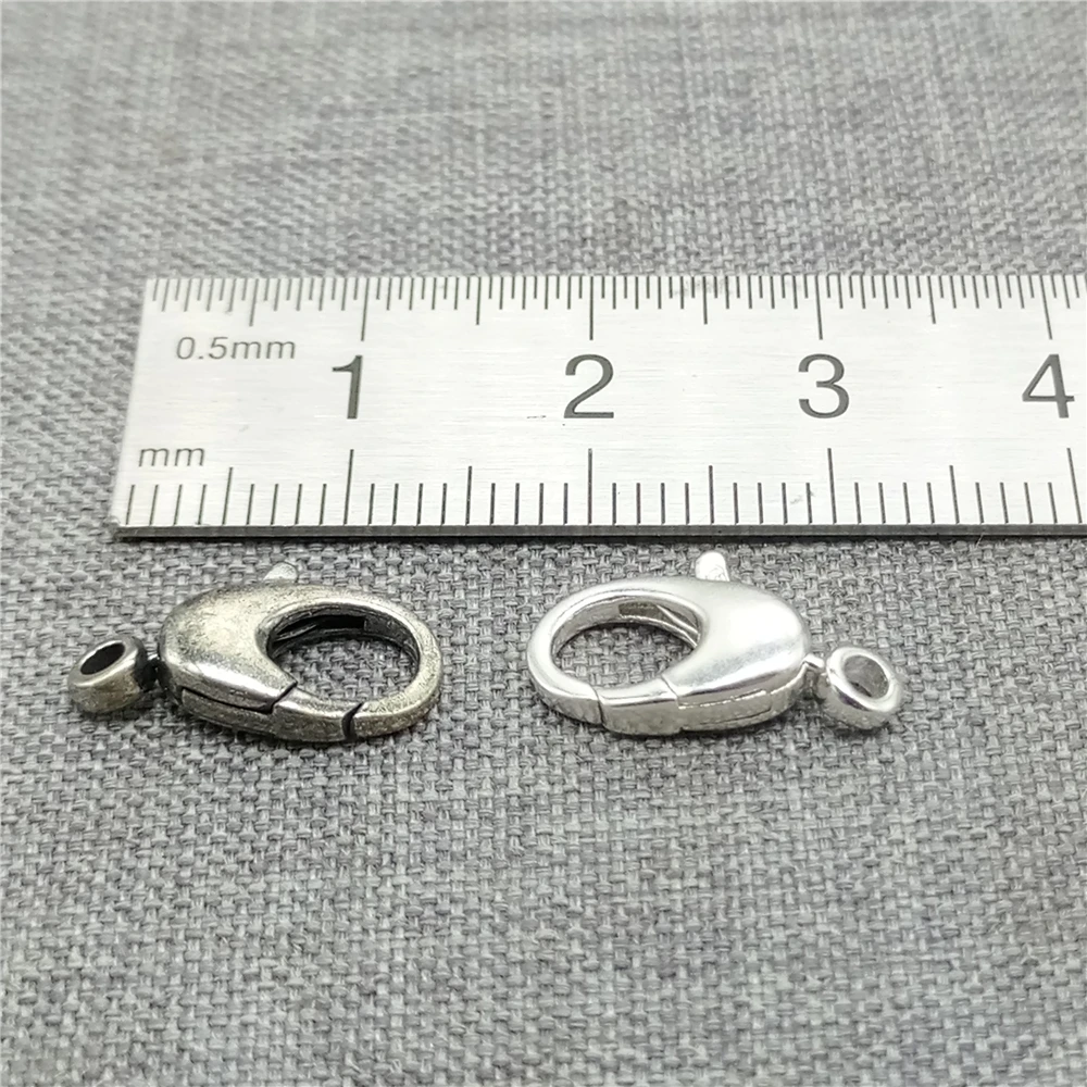 1 Piece Oval Trigger Lobster Clasp in 925 Sterling Silver with Rotating Jump Ring