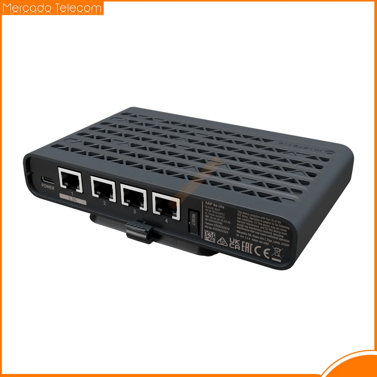 MikroTik hAP be lite（A42G-HbeP）WiFi7 Dual band Wireless Router 3x 1G&1x 2.5G RJ45 ports