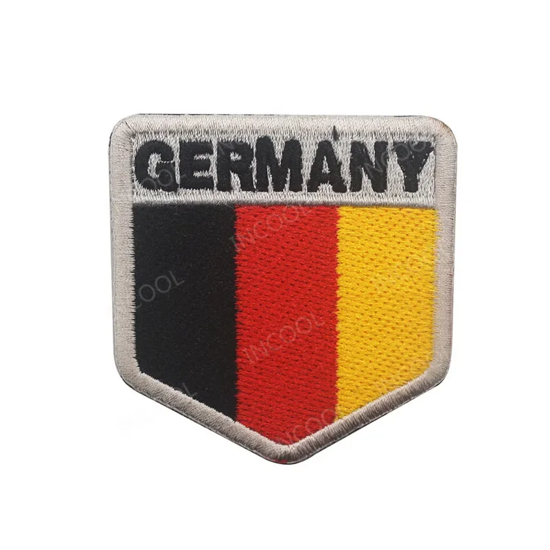 Deutschland-Flagge, bestickt, DEU, reflektierender Infrarot-IR-Patch, Deutschland, deutsches Armband, PVC-Gummi-Abzeichen, Applikationen für Mütze, Rucksack