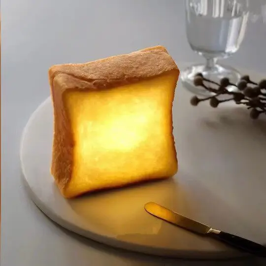 Table lamp, toast bread night light, ambient light
