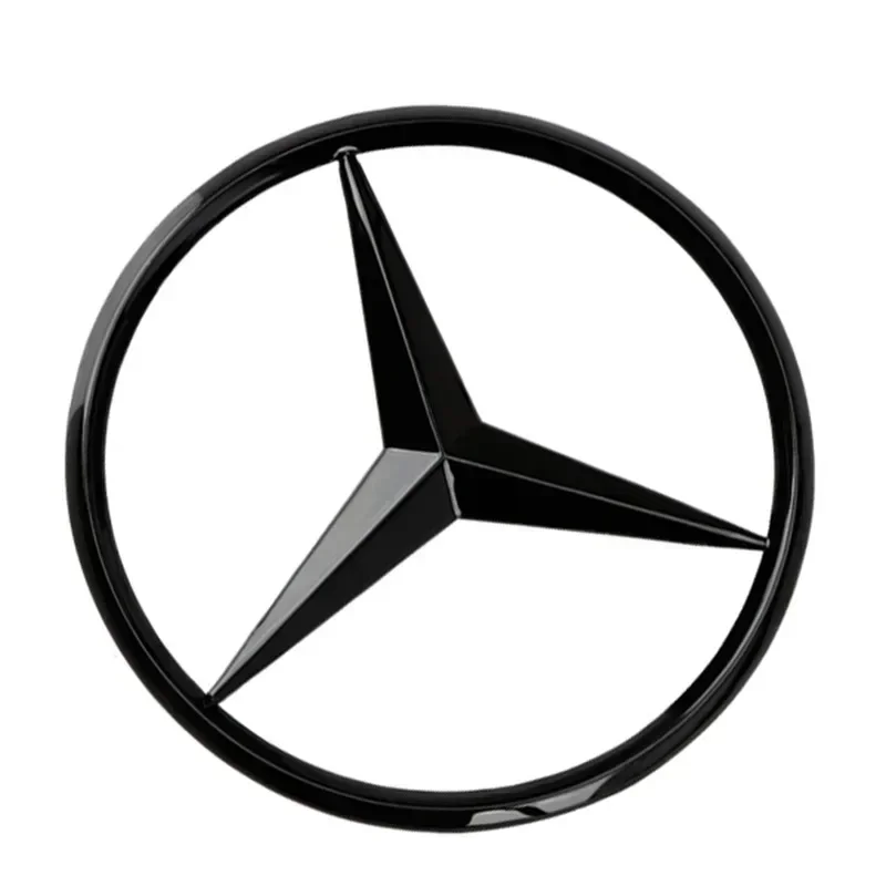 Middle Trunk Star Logo Car Emblem Badge FOR Benz A C E CLA GLC Class W117 W176 W204 W205 W212 W213 W253 3 Pins with Original Arc