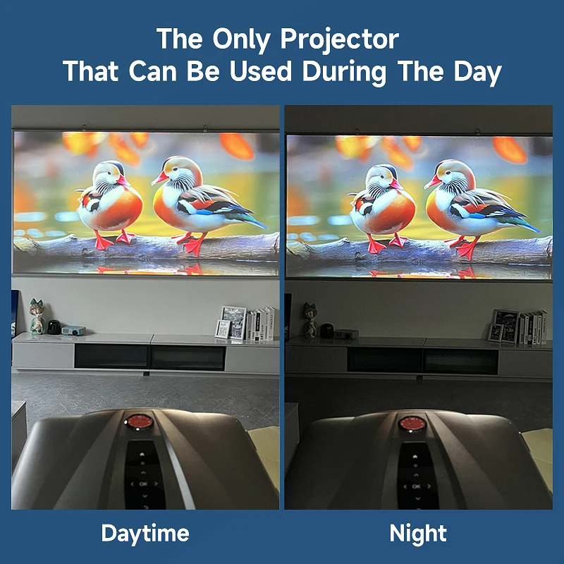 Factory OEM 4-in-1 Portable Karaoke Machine With Smart 1080p Projector W/WiFi Speaker 2 Wireless Microphones Built-in Android