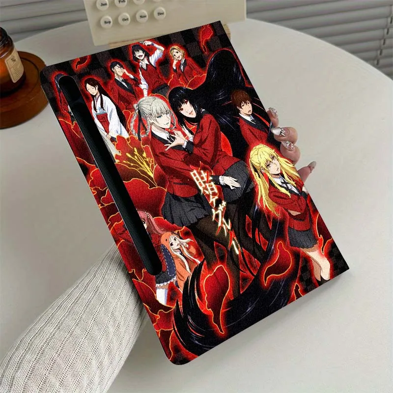 حافظة كمبيوتر لوحي من الرسوم المتحركة اليابانية Kakegurui لهاتف سامسونج جالاكسي تاب S7 S8 S9 S10 FE Plus Lite 11 12.4 13.1 بوصة