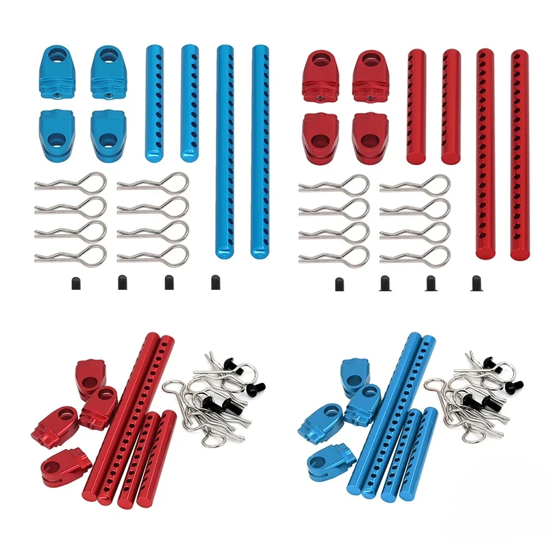 Metalowe zmontowane mocowania słupków nadwozia Obudowa samochodu z klipsami R Mocowanie kolumny Model do części RC Tamiya TT02 TT-02 Upgrade Parts