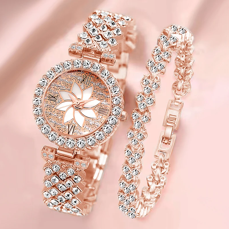 2pcs Women's Watch Set, Great Gift For Thanksgiving Day, New Year's Day, Anniversary, Graduation Season, Friends Gathering