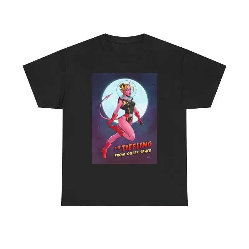 The Tiefling From Outer Space T Shirt Cartoon Heavy Cotton