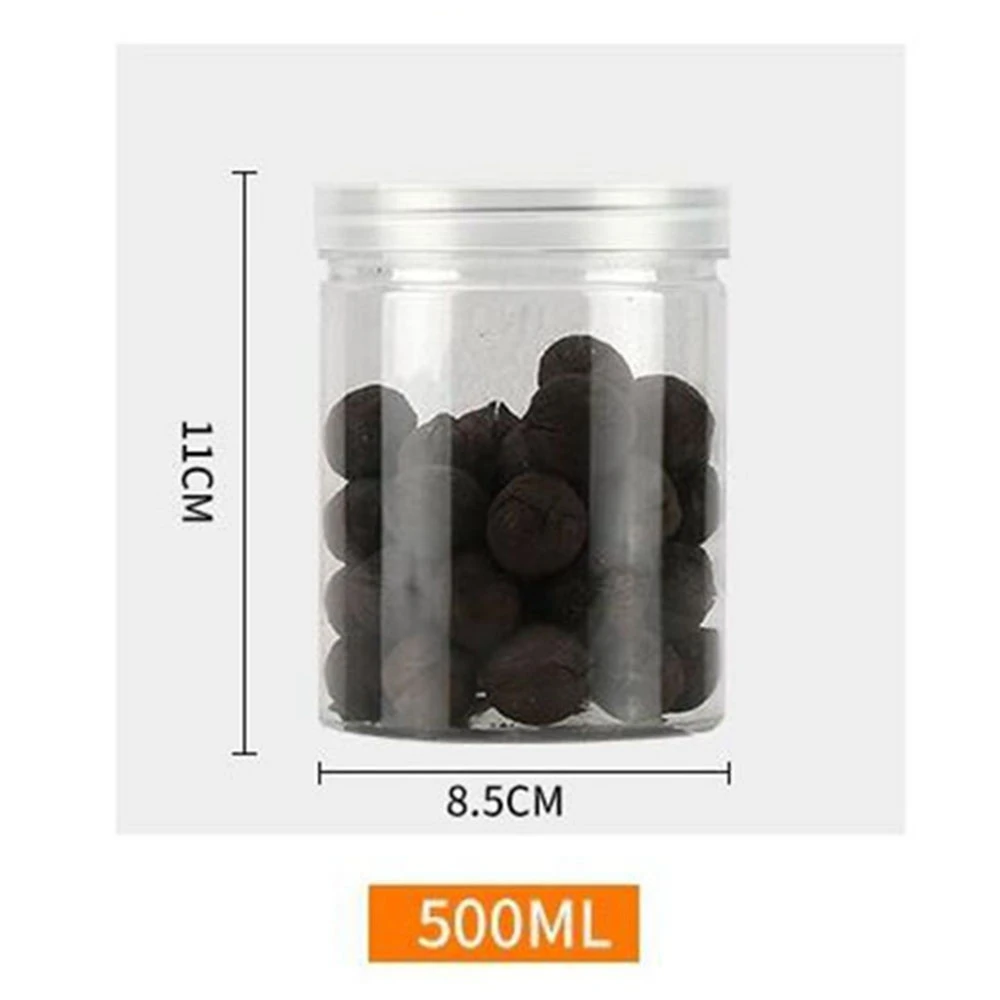 10 Pcs 500Ml Food Jar Sealed Transparent Plastic Kitchen Can Snacks Containers with Lid for Candy Cookies Scented Tea