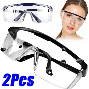 2Pcs Anti-Splash Work Safety Glasses Eye Protecting Lab Gogg...