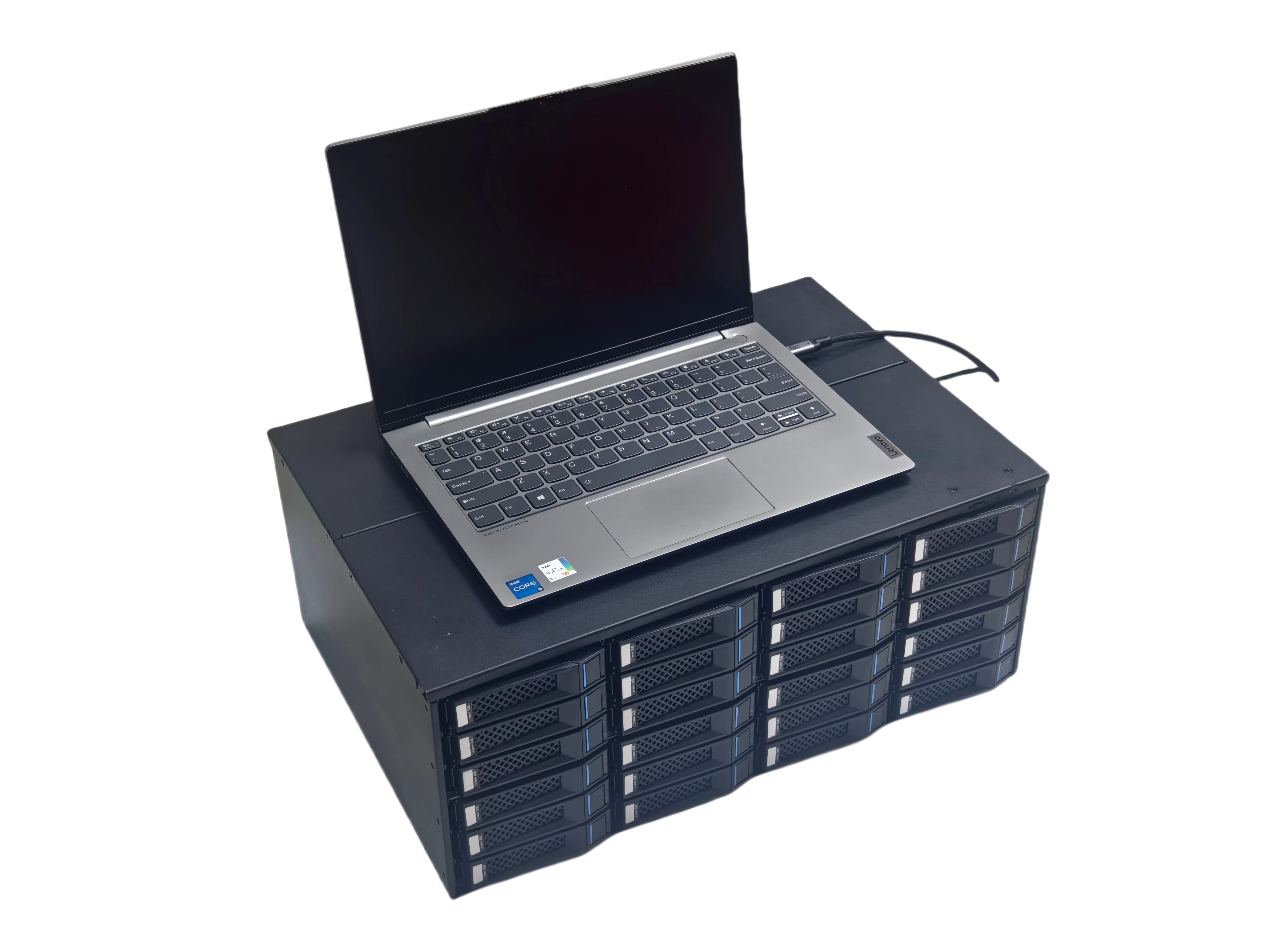 FOr-Thunder-bolt 3 4 USB4 interface M424 24 disk bay 22G high-speed metal storage expansion cabinet NA-S built-in power supply