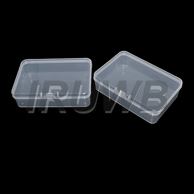5PCS Transparent Plastic Box Jewelry Packaging Component For ID Card Jewelry Rectangle Home plastic Battery storage box