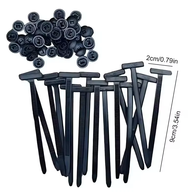 10/50/200pcs Car Nylon Tie Wrap Cable Fixed Fastener Clips Car Hose Fastening Zip Strap Self-Locking Reusable Nylon Cable Ties