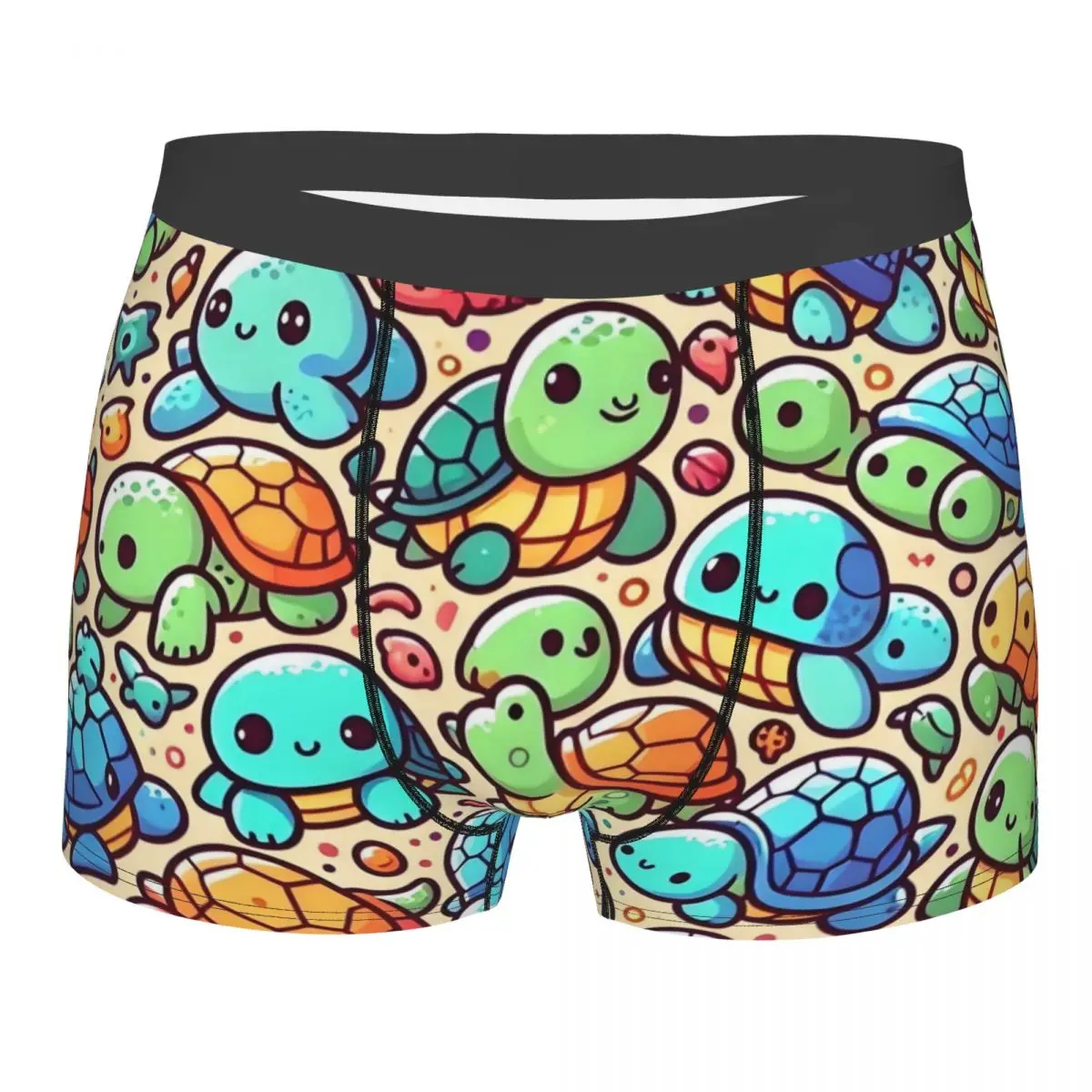 

Custom Male Fashion Shell Yeah Watercolor Turtle Underwear Boxer Briefs Breathable Shorts Panties Underpants