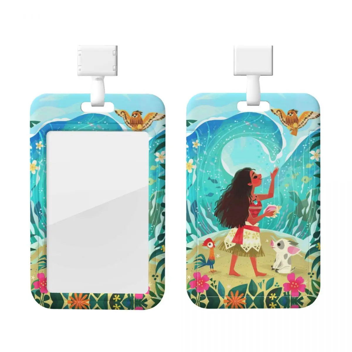

Custom Moana Cartoon Lanyard ID Protector Badge Card Unisex Student Campus Lanyard Cards Holder Credentials Accessories