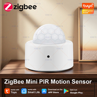 Tuya 2 in 1 Zigbee 3.0 Mini PIR Motion Detector +Bright Lux Light Passive Infrared Security Burglar Alarm Sensor Work with Z2M