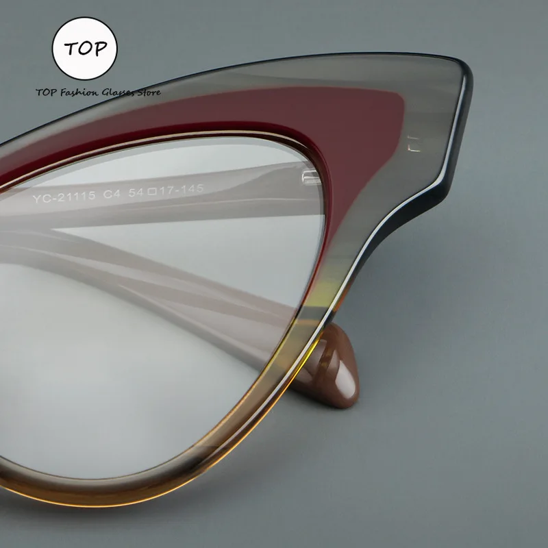 

Fashionable Handcrafted Cat-eye Women's Glasses Frames Personalized Customization Trendy Men's Glasses Suitable for Myopia