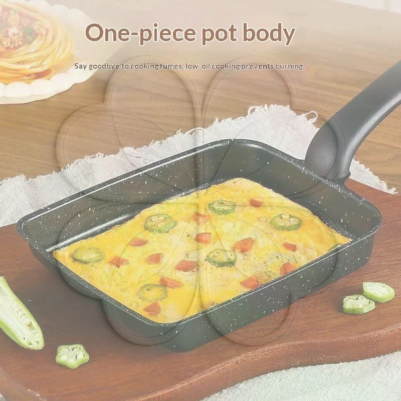 Tamagoyaki Omelette Pan Japanese Style Nonstick Rectangle Frying Skillet for Egg Pancake Home Breakfast Cooking Tool