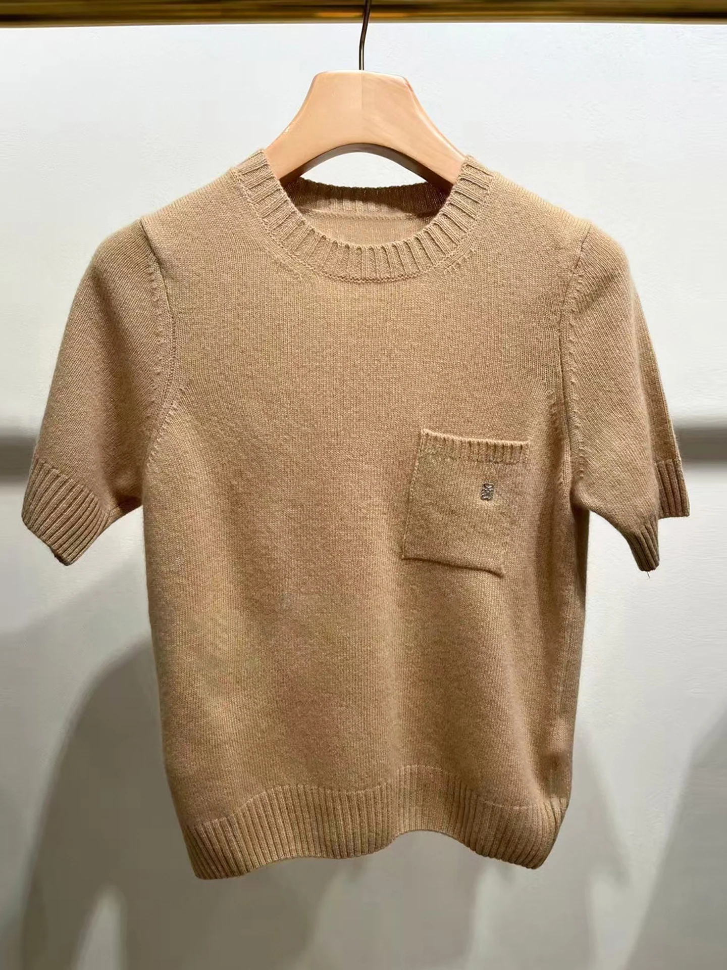 

Свободный повседневный универсальный женский вязаный свитер, футболка, удобный дышащий топ обычного кроя ort Sve round Ne Pure Color