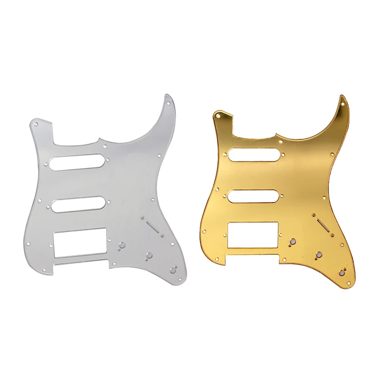 Golpeador de guitarra con espejo, 11 agujeros, placa rascadora de guitarra ST SSH con 11 Uds., tornillos de golpeador para accesorios de guitarra FD ST