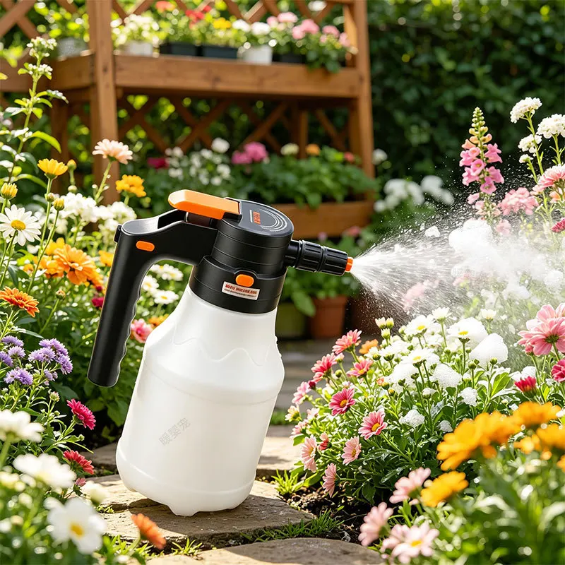 1.5L Rechargeable PA Handheld Sprinkler Electric Car Wash Foam Sprayer Atomizing Watering Can Water Sprayer for Garden Plants