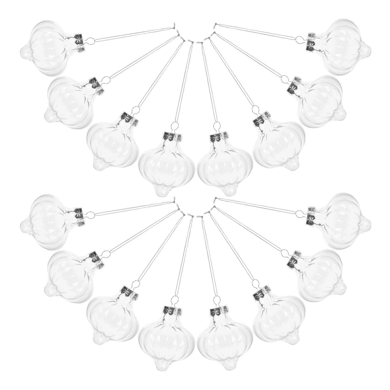 

16 Pcs Pumpkin Decorative Pendant Christmas Decorations Clear Sphere Ornament Seamless