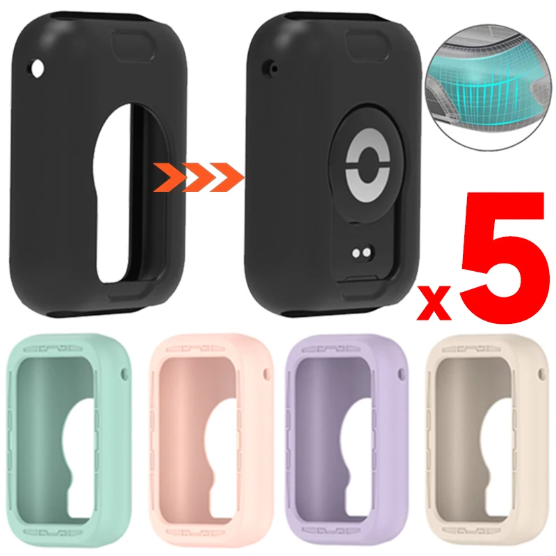 5-1Pcs for Xiaomi Band 8 Pro Protective Case Silicone  Anti-scratch Dust-proof Protector Cover Shell for Miband 8Pro Smart Watch