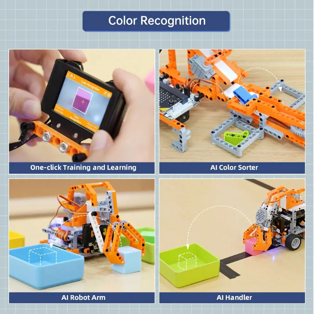 NEW DadaBit AI Micro:bit Programmable Building Block Kit with AI Vision, STEM Educational Robot for Kids, MakeCode/Python Coding