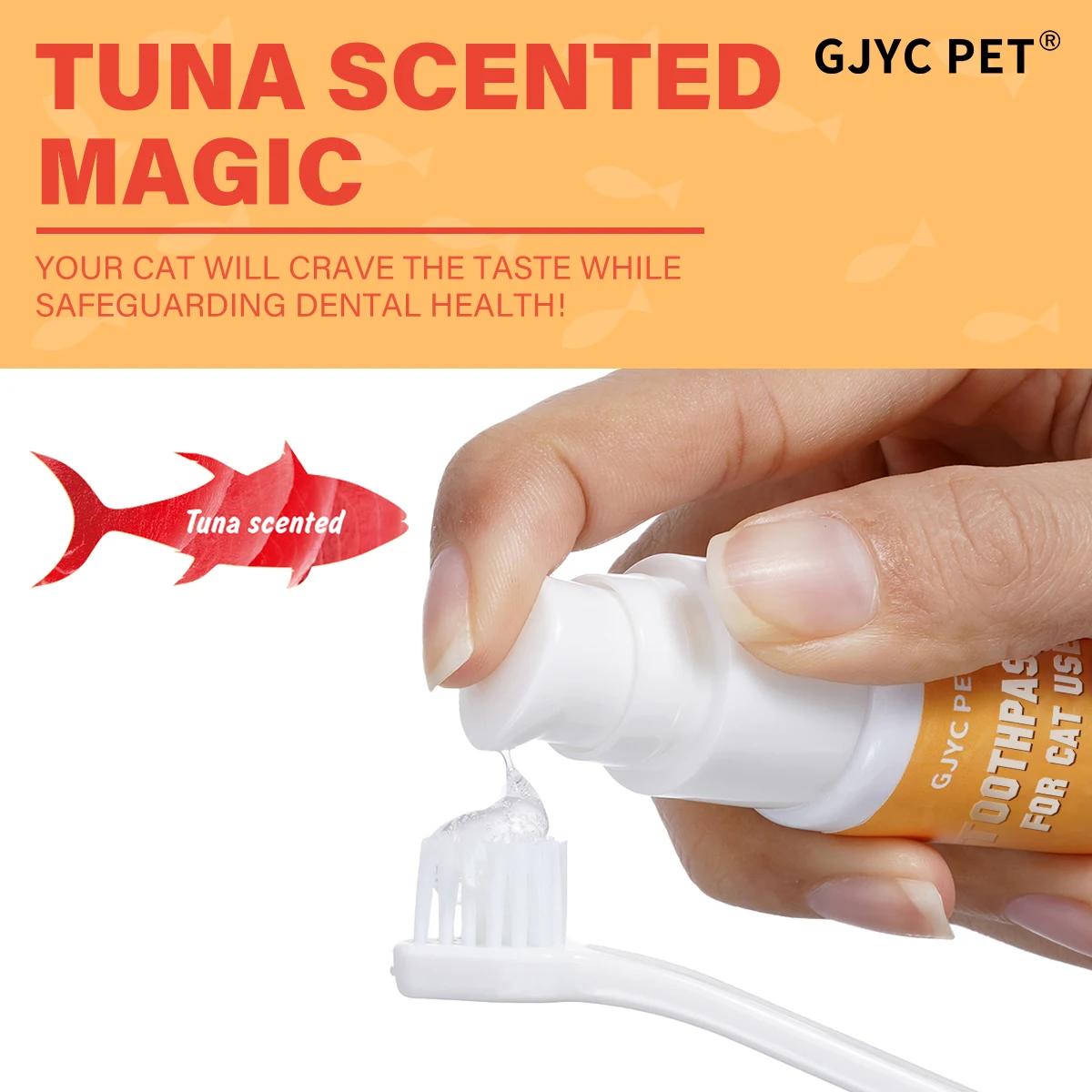 Cat Toothpaste Tuna Flavor Hypoallergenic Plaque Remover Tartar Control Freshens Breath For Indoor Outdoor Cats Daily Brushing