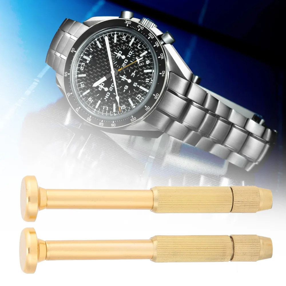2Pcs Gold Screwdriver Handle Copper Length 8.3cm Eyewear Screwdriver Set Glasses Repair Tool Kit for Watch Repairing