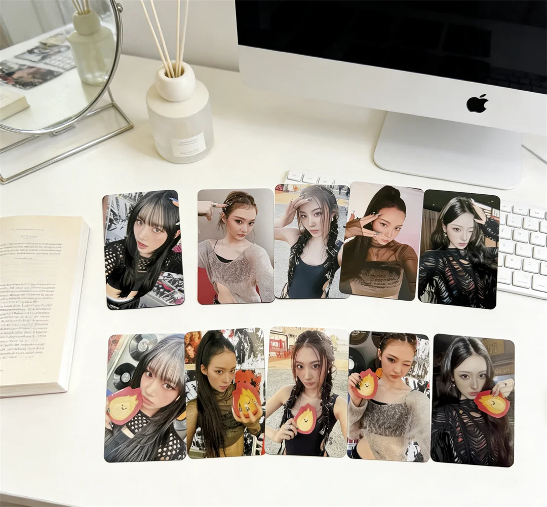 5Pcs/Set MEOVV Photocards BURNING UP Album PhotoCard BROADCAST Benefit Cards Anna Narin Gawon Sooin Fans Gifts