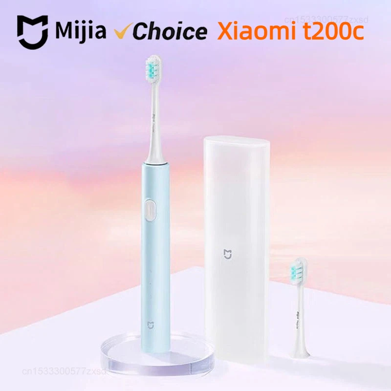 MIJIA T200C Sonic Electric Toothbrush IPX7 Waterproof 2 Mode Brush Heads USB C Long Battery Life Ultrasonic Vibrator