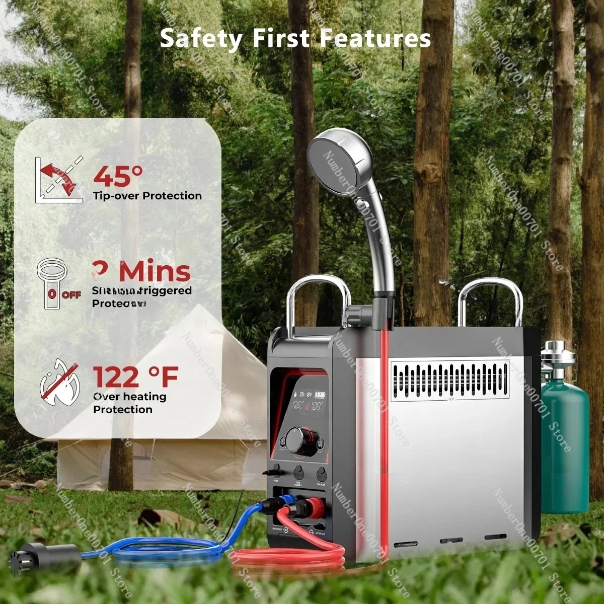Outdoor Camping  Wholesale Portable Competitive Price Attractive Design Propane  Heat Pump Water Heater Geyser