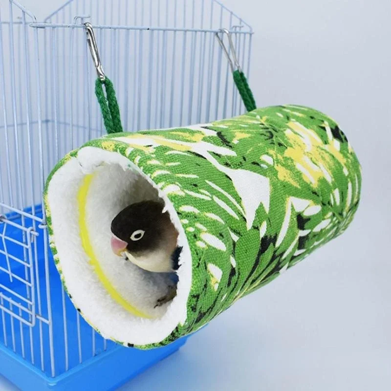 Winter Bird Hanging Hammock Warm Nest Plush Tent Cave Hideout Snuggle to Sleep Playing & Rest  Parrot Hamster