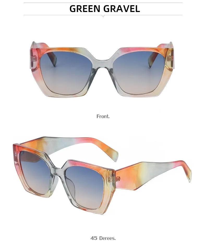 Mode Cat Eye Sonnenbrille Frauen 2025, Luxus Marke Design Vintage Quadrat Punk Sonnenbrille Für Damen Shades Retro Brillen UV400 – Detail 21