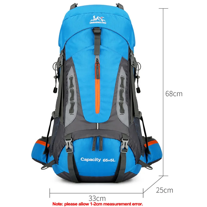 70L Camping Backpack Men's Travel Bag Climbing Rucksack Large