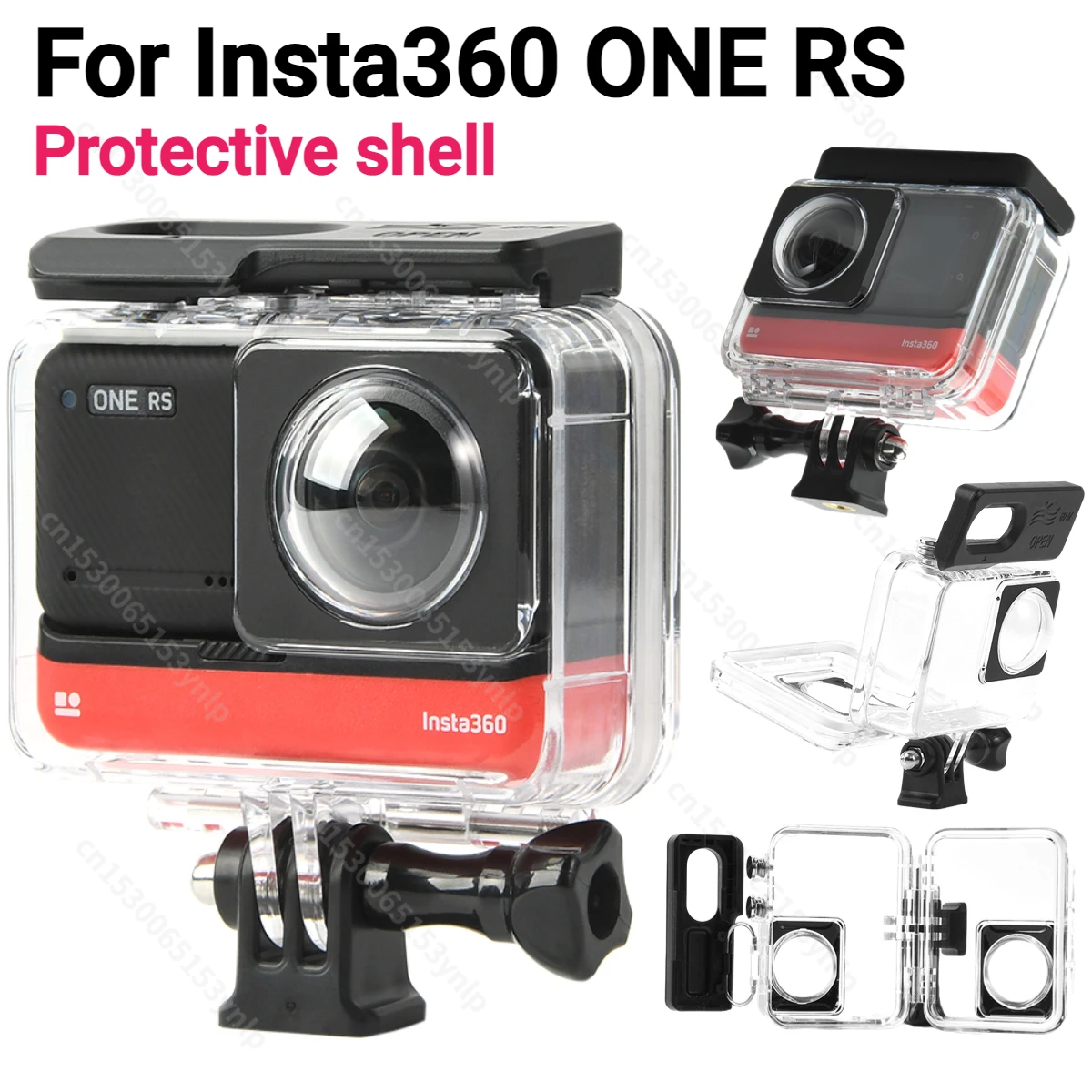 Waterproof Box Protective Shell Cover Anti-drop Underwater Dive Housing Cover for Insta360 ONE RS Panoramic Camera Protector