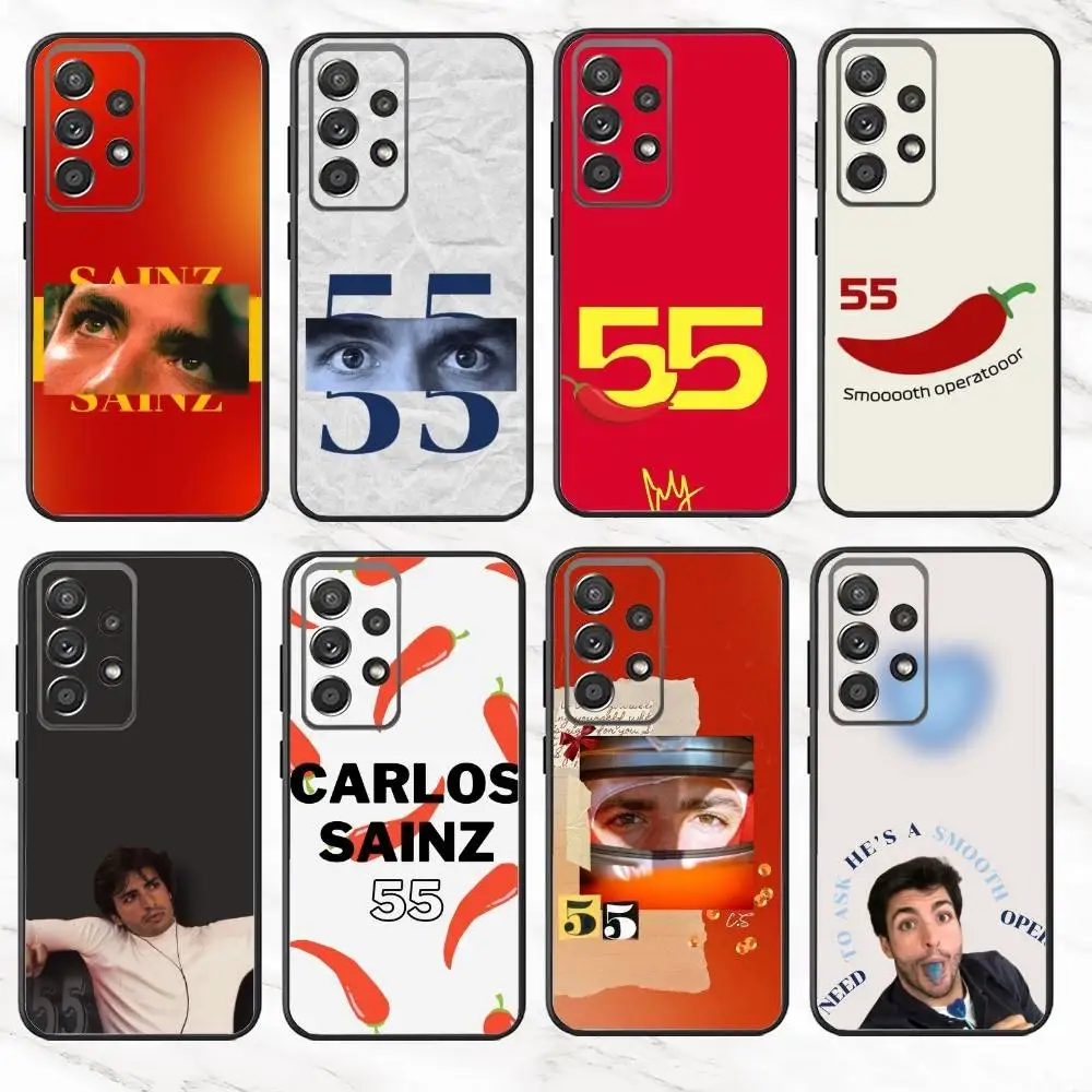 

55 C-Smooth C-Carlos sainz Phone Case For Samsung S25,S24,S21,S22,S23,S30,Ultra,S20,Plus,Fe,Note,10,9,5G Black Cover