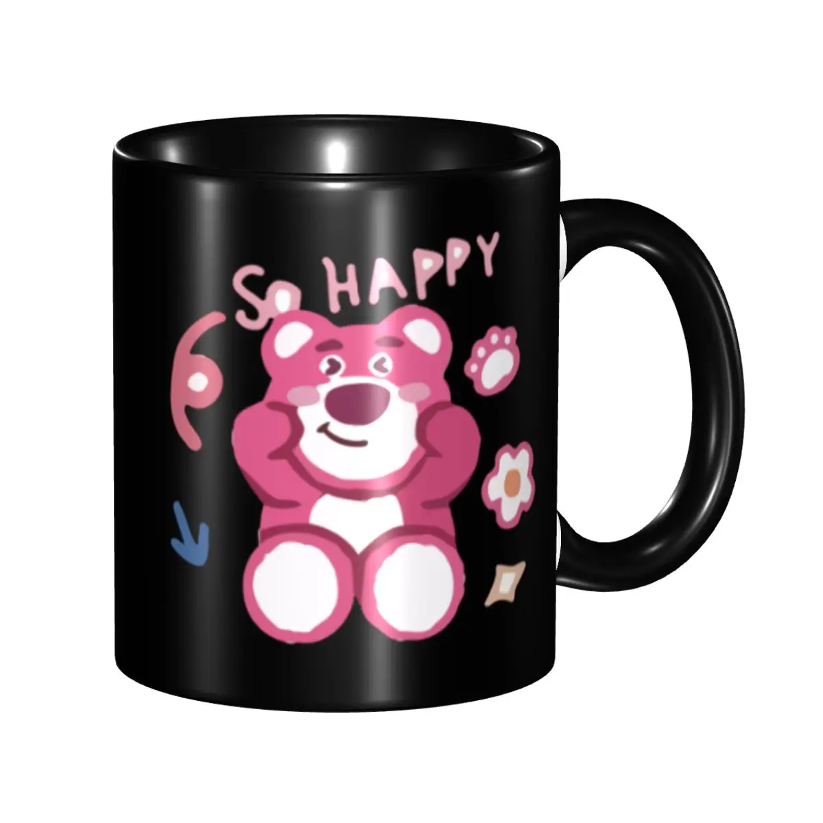 

Toy Story Lotso Huggin Coffee Mug DIY Personalized Strawberry Bear Ceramic Mug Cup Creative Present